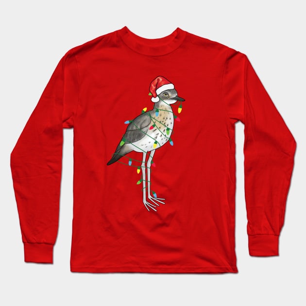 Extra Festive Bush Stone Curlew Long Sleeve T-Shirt by Meowmaddie